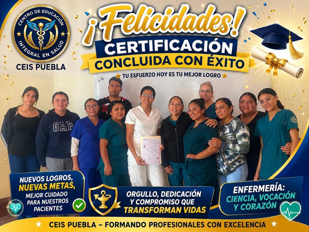 Certificación concluida con éxito en CEISalud Puebla